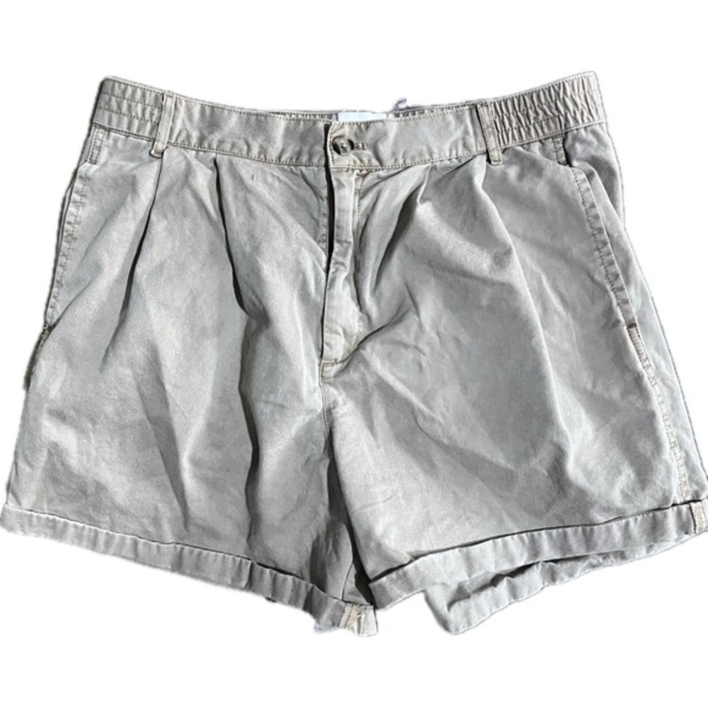 BDG Urban Outfitters Khaki Shorts‎ Pleated Cuffed Elastic Waist Mens Large
